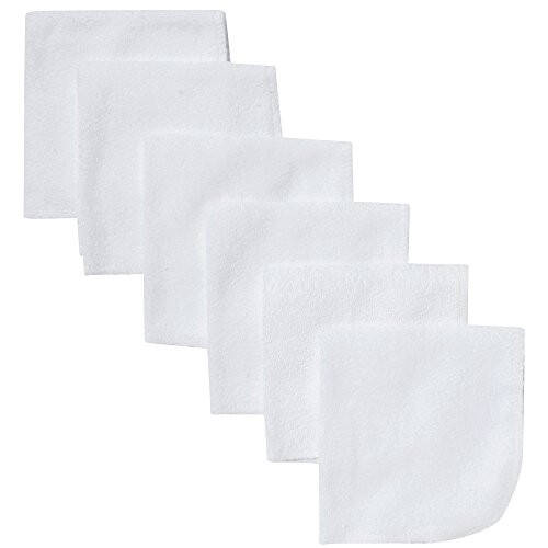 Gerber Washcloth, White, 6-Count - 36