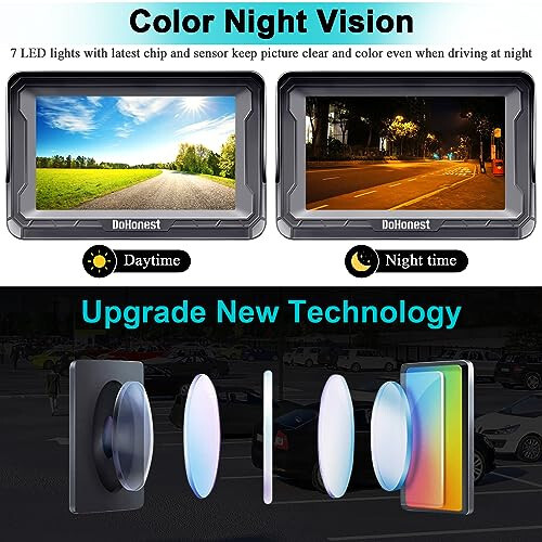 Geri Görüş Kamerası Araba Ters Kamera - Kolay Kurulum HD 1080P Otomatik Renk Gece Görüşü Kamyon Arka Görüş Monitörü Kiti SUV Pickup Sedan Gecikmesiz 150° Geniş Görüş DIY Park Hatları Su Geçirmez DoHonest S01 - 4