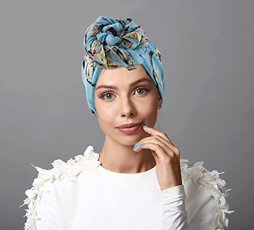 GERINLY Scarfs for Women Lightweight Floral Birds Print Cotton Scarves and Wraps for Summer Shawl - 5