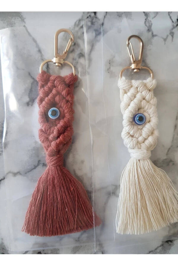 Gift Macrame Keychain for birthday circumcision Engagement mevlid for gift keychain (35 pcs) - 2