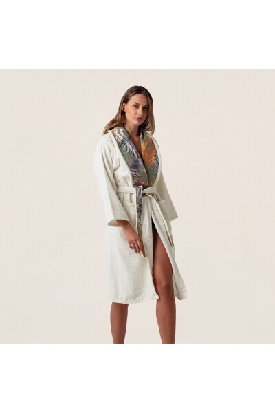 Gift Robe with Fabric Collar for Women - 5