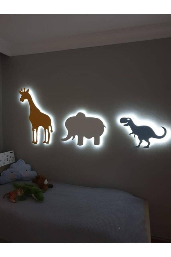 Giraffe Elephant Dinosaur Night Light Children's Room Baby Room Decorative Led Lighting 40 Cm 30 Cm - 1