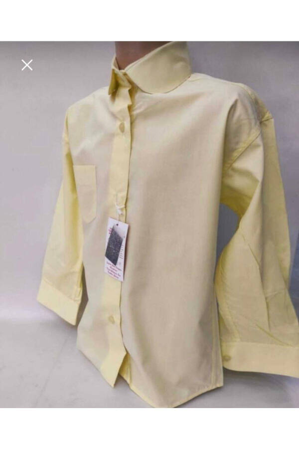 Girls Baby Collar Long Sleeve 23 April 29 October 19 May Yellow School Show Shirt - 1