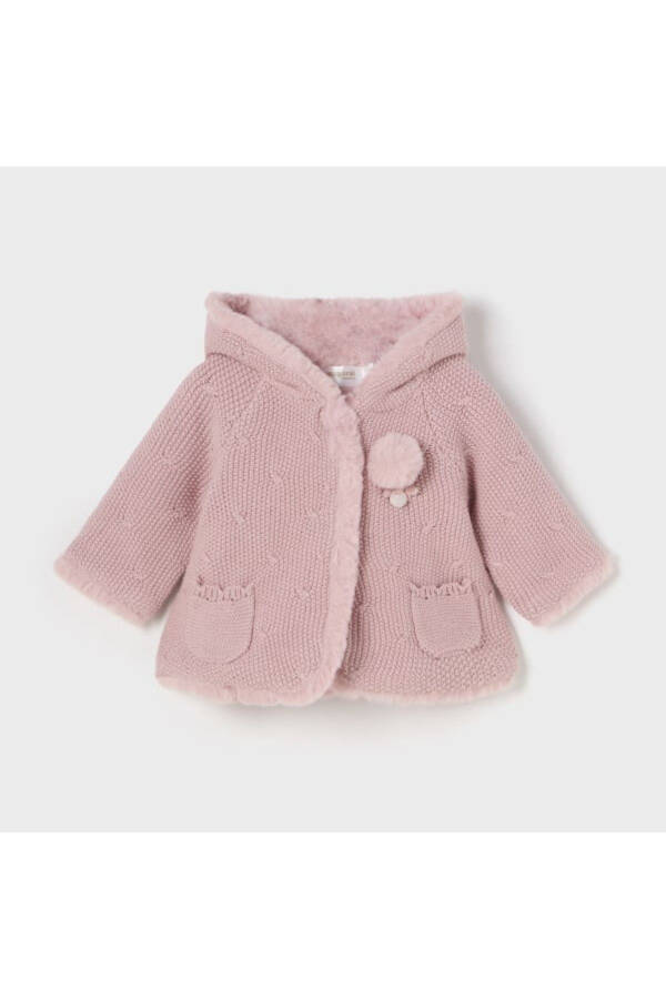 Girls' Baby Pom-Pom Cardigan Powder L25K2304 - 1