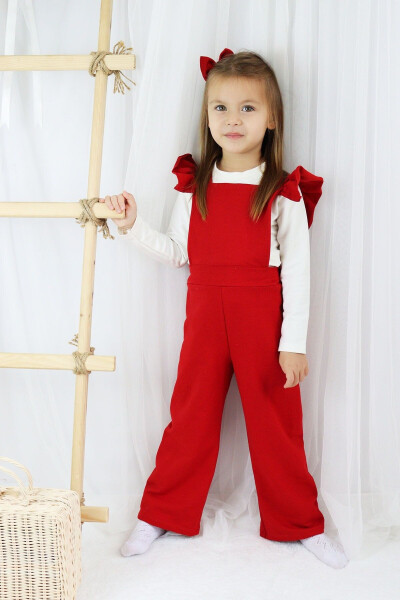 Girls Berlin Red Cotton Frilled Tulle Dress with Buckle Set - 7