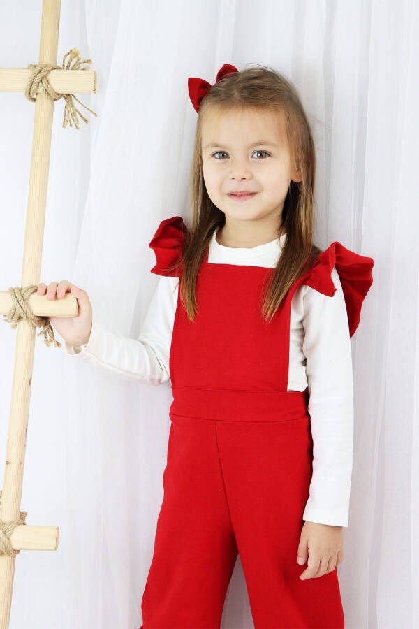 Girls Berlin Red Cotton Frilled Tulle Dress with Buckle Set - 13