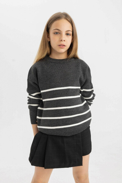 Girls' Bicycle Neck Knit Sweater Z0194A624AU - 6