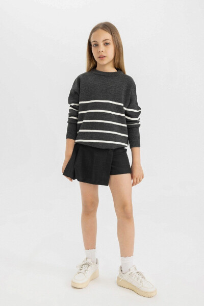 Girls' Bicycle Neck Knit Sweater Z0194A624AU - 7