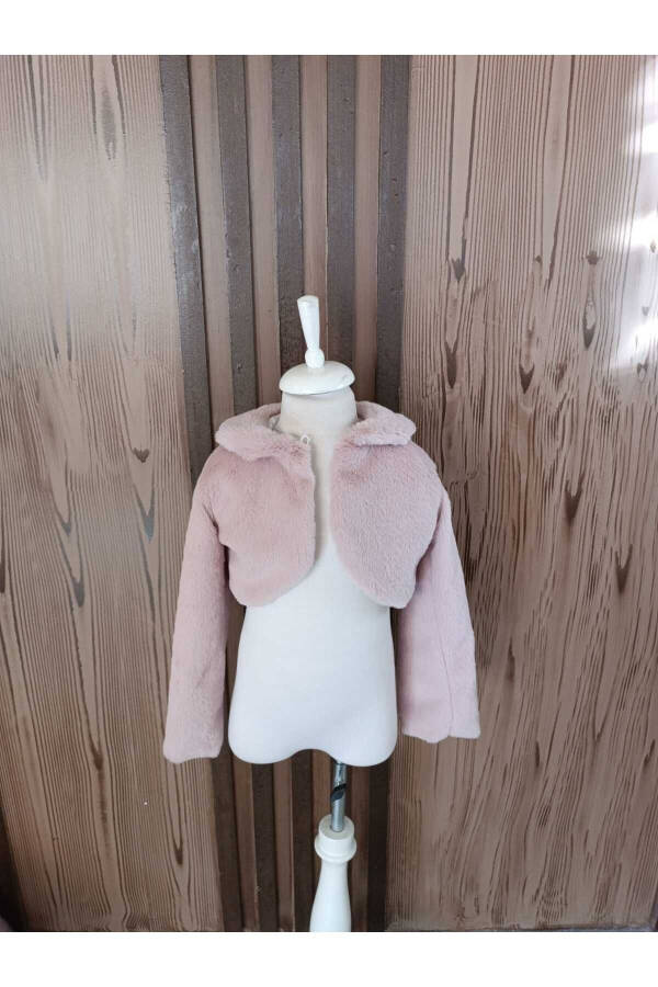 Girls' Bolero Fur Plush Kids Jacket - 1