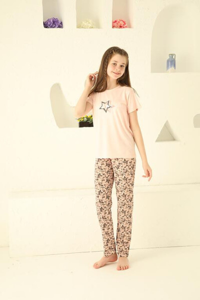 Girls' Cotton Short Sleeve Pajamas Set 20364 - 9