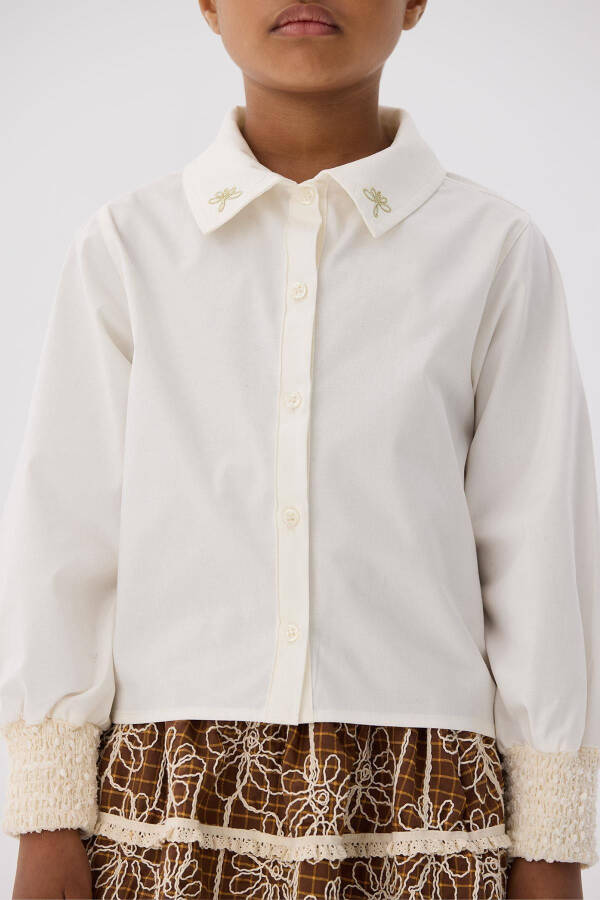 Girls Cream Blouse - 3