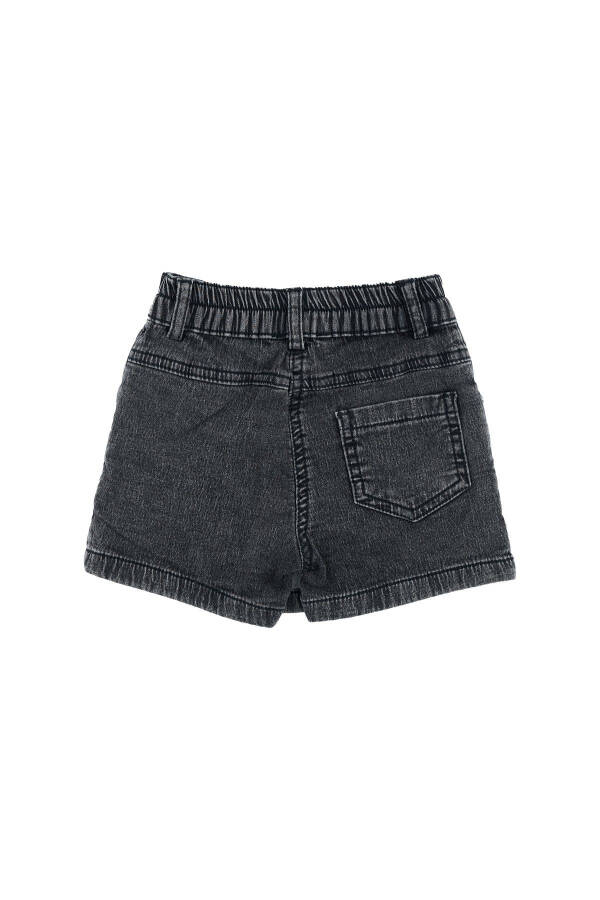 Girls Denim Shorts Skirt with Decorative Buttons - 18