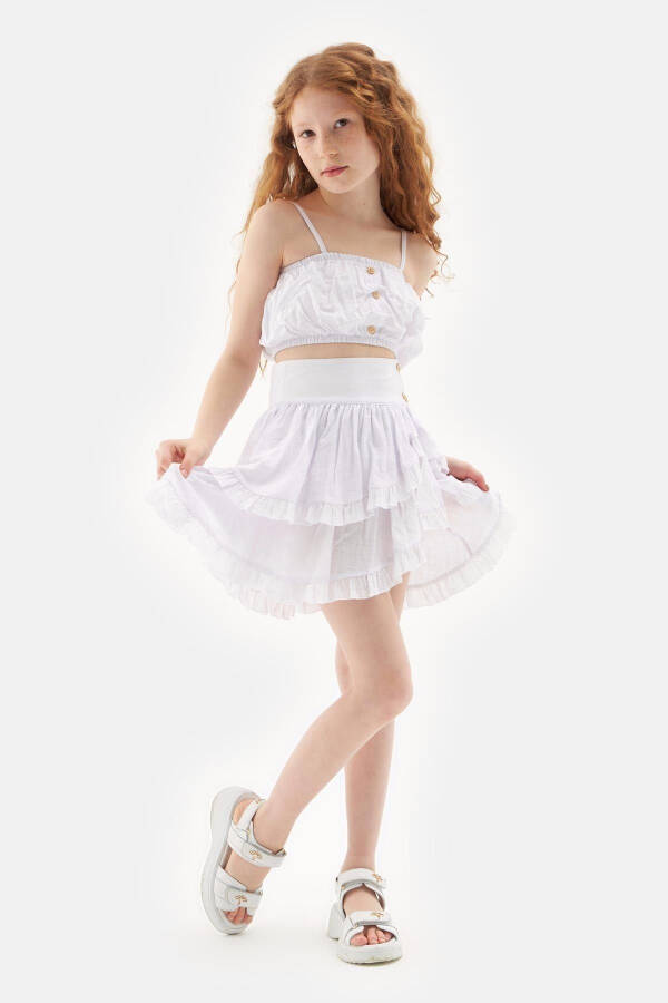 Girls' Ecru Skirt 23ss2tj4314 - 8