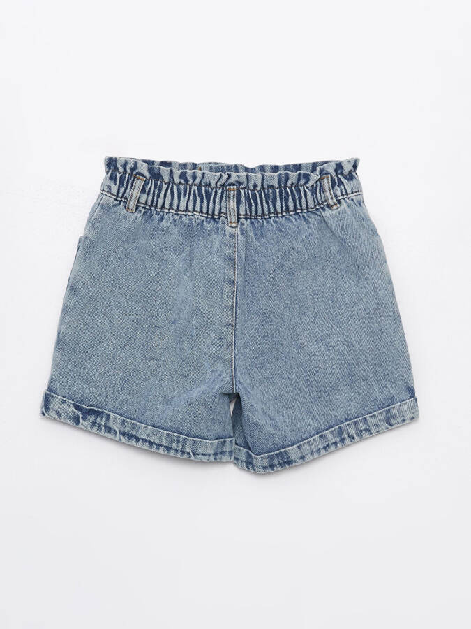 Girls' Elastic Waist Jean Shorts - 2