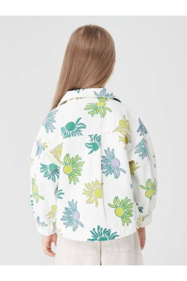 Girls' Flower Pattern Jacket - 13