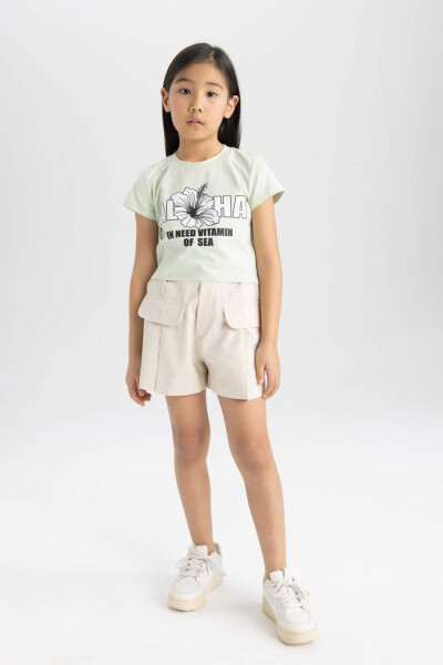 Girls Gabardine Shorts Light Stone - 5