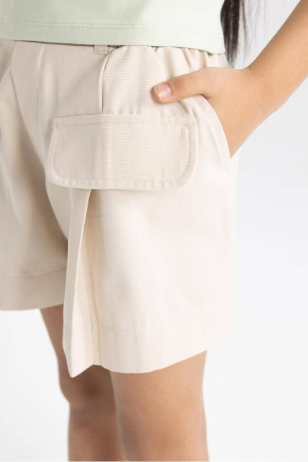 Girls Gabardine Shorts Light Stone - 7