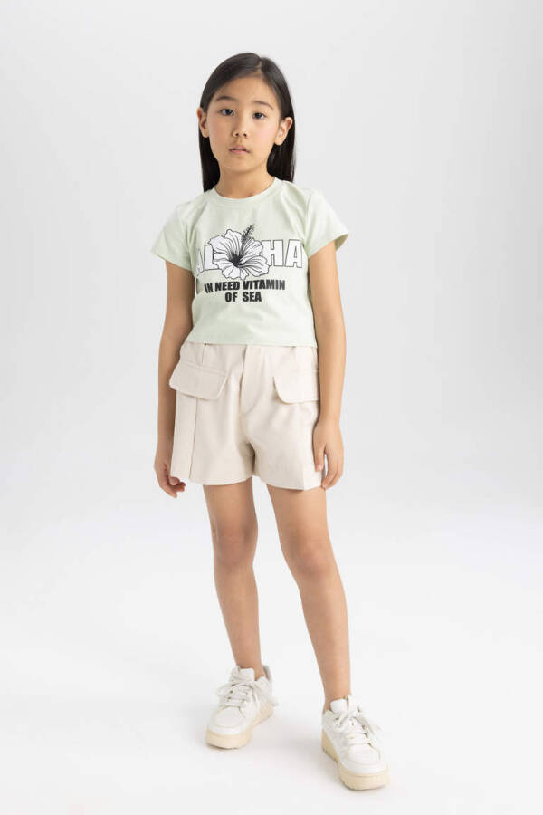 Girls Gabardine Shorts Light Stone - 11