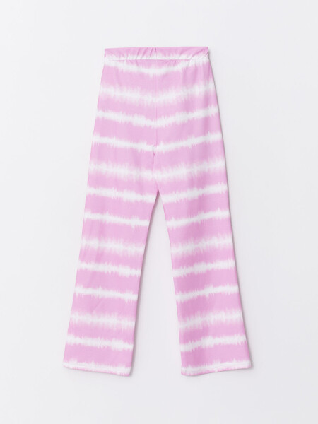 Girls' Jogger Pants with Elastic Waistband and Batik Pattern - 2