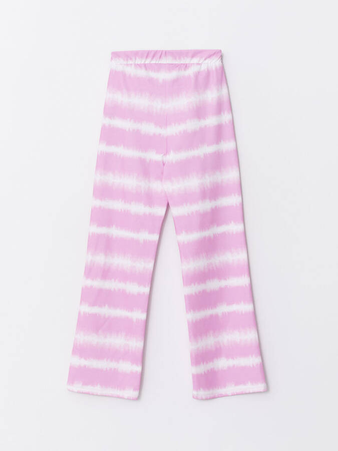 Girls' Jogger Pants with Elastic Waistband and Batik Pattern - 2