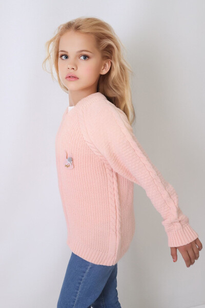 Girls' Knit Zippered Cardigan 6-9 Years - 2