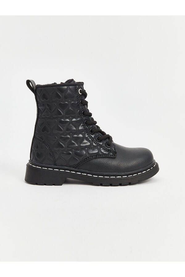 Girls' leather-look lace-up and zip boots. - 5