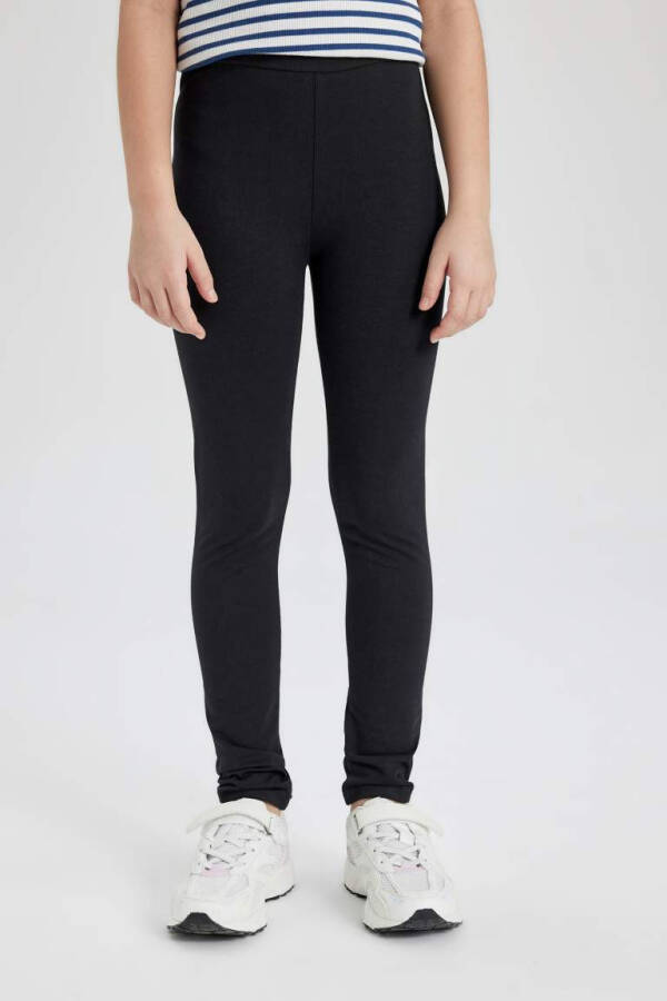 Girls' Long Leggings Black - 11