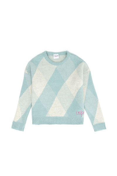 Girl's Mint Crew Neck Sweater 50271890-VR090 - 10