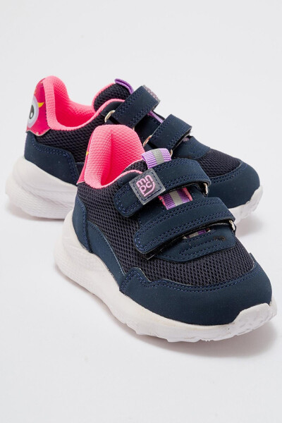 Girls' Navy Blue Sports Shoes - 1