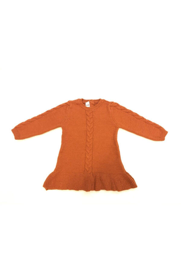 Girls' orange long-sleeved sweater - 1