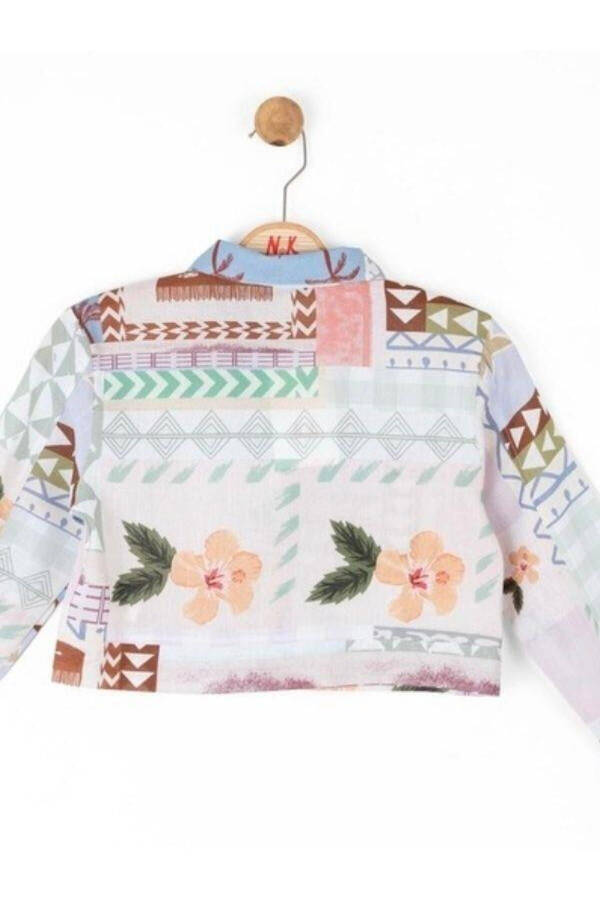 Girls' Palm Tree Pattern Jacket - 10