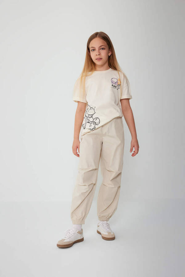 Girls' Parachute Cotton Trousers - 3