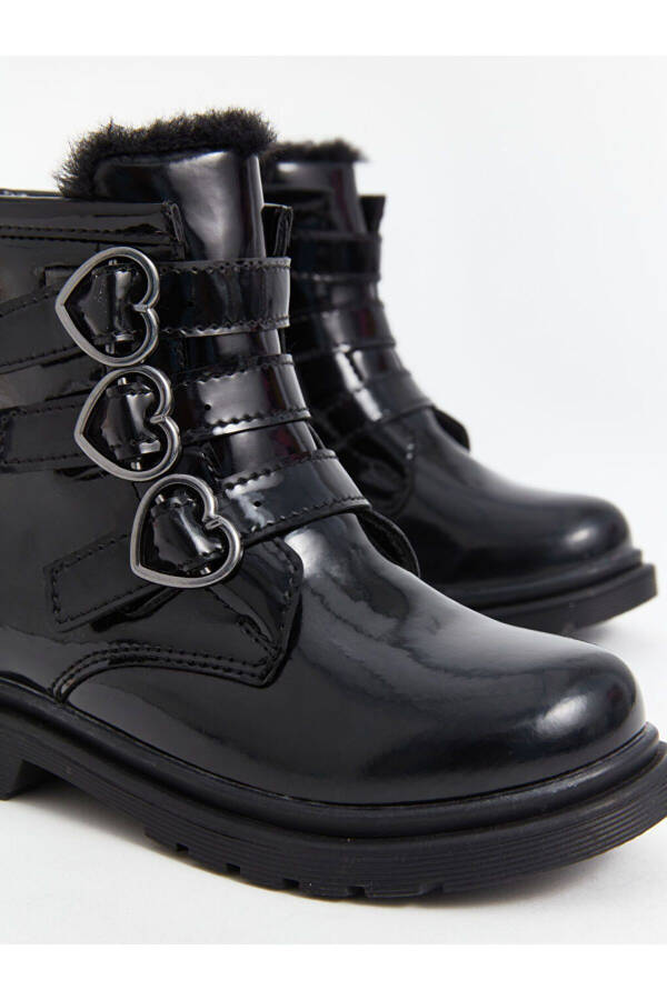 Girls' patent leather boots with zipper - 6