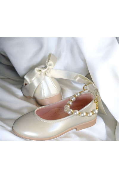 Girls' Pearl-Embellished Ballerinas - 7