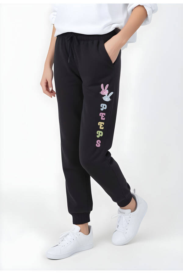 Girls Plain Printed Sweatpants - 2