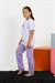 Girls Short Sleeve Lilac Cotton Pajama Set 20432 - 8