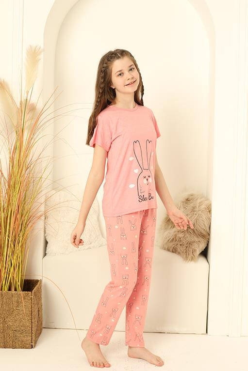 Girls' Short Sleeve Pajamas Set 20369 - 6