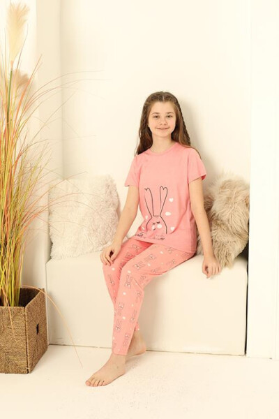 Girls' Short Sleeve Pajamas Set 20369 - 7