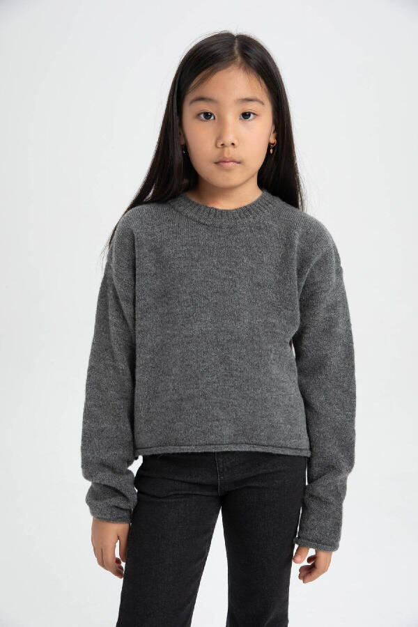 Girls' Standard Fit Crew Neck Sweater C6908A824AU - 4