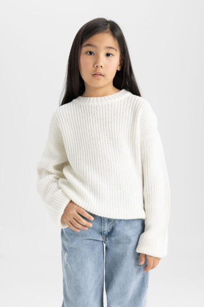 Girls' Standard Fit Crew Neck Sweater C6909A824AU - 1