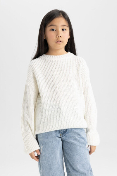 Girls' Standard Fit Crew Neck Sweater C6909A824AU - 4