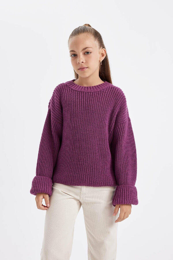 Girls' Standard Fit Crew Neck Sweater C6909A824AU - 1