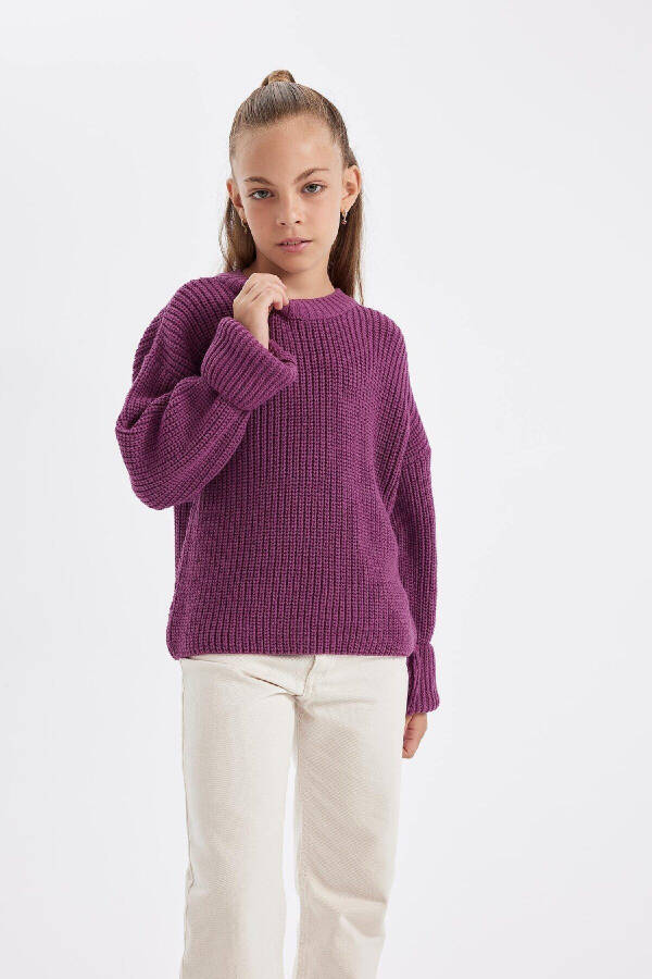 Girls' Standard Fit Crew Neck Sweater C6909A824AU - 3