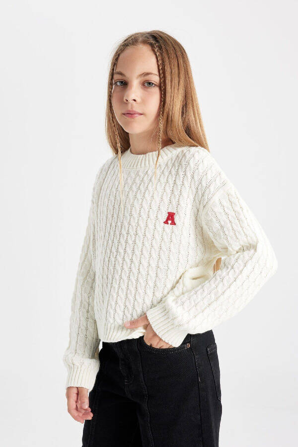 Girls Standard Fit Crew Neck Sweater C6973A824AU - 3