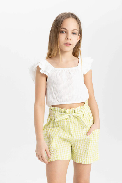 Girls' Strappy Blouse Ecru - 9