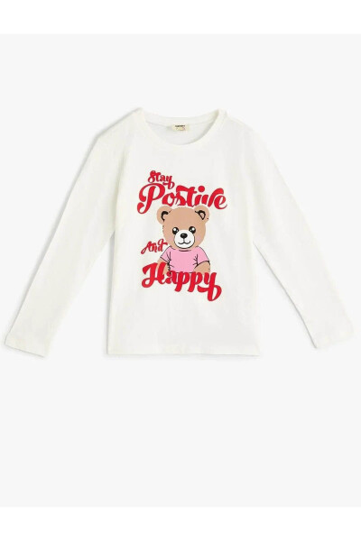 Girls' Sweatshirt Ecru - 8