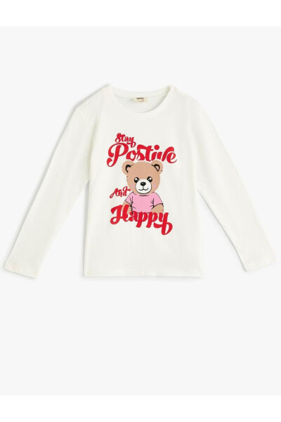 Girls' Sweatshirt Ecru - 4