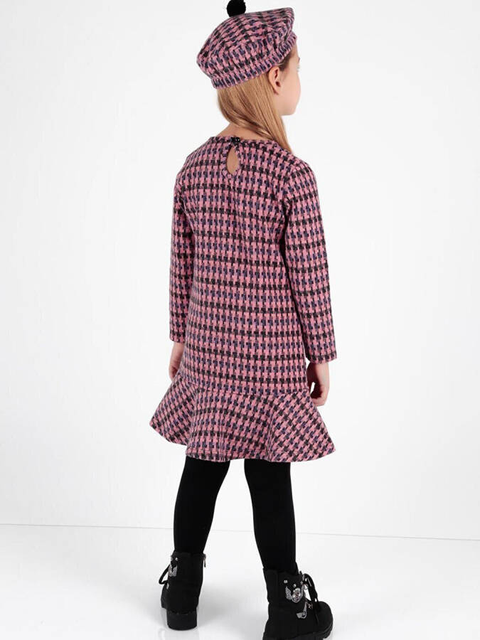 Girls' Trendy Dress with Hat and Ruffles Ak2200 - 6