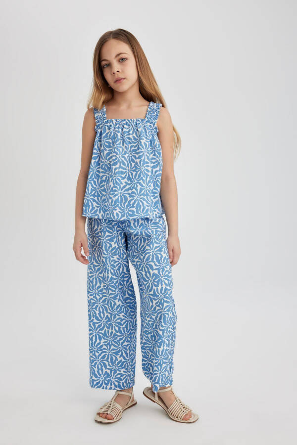 Girls Wide Leg Patterned Trousers B5046a824sm - 7