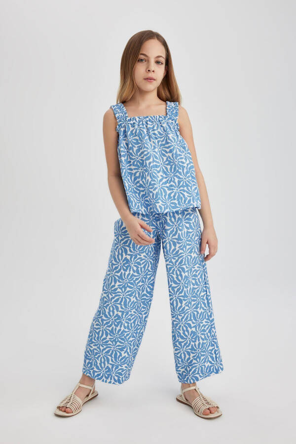 Girls Wide Leg Patterned Trousers B5046a824sm - 9